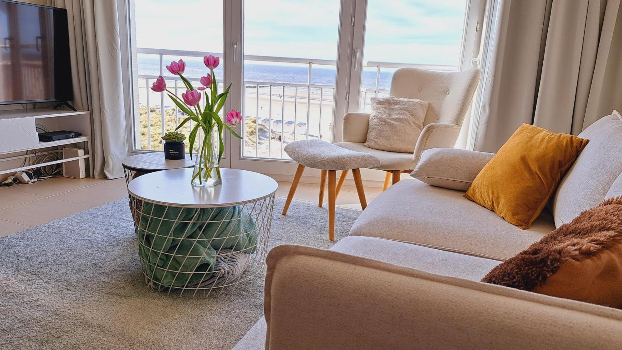 Nieuwpoort Marjolaine Prachtig Zeezicht - 4De Verdiep -Op De Dijk 5Pers Esterno foto